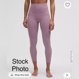 LULULEMON Align High-Rise Pant 25" Pink Taupe Size 4 Nulu Yoga Tights EUC #580